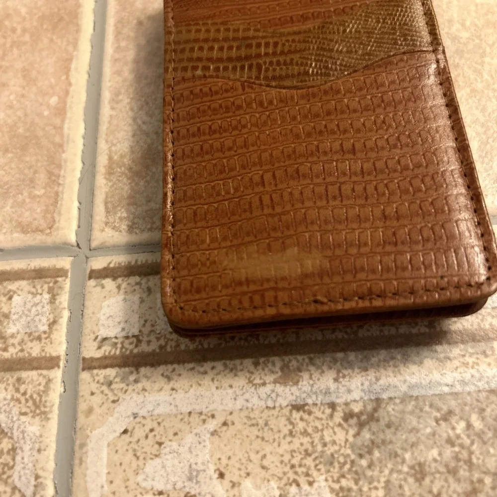 Leather Magic‎ Wallet Lizzard Embossing Brown